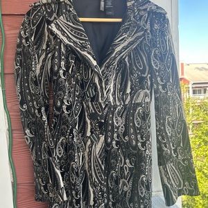 Black and Gray Swirl Coat